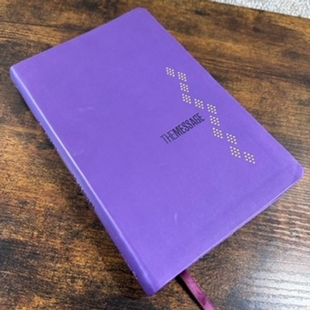 The Message Bible Eugene Peterson Purple Imitation Leather NavPress Tyndale